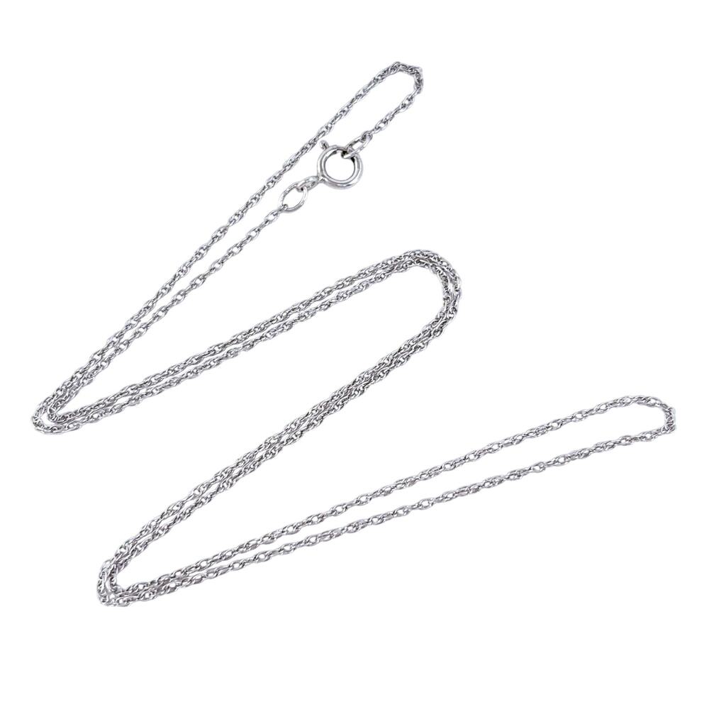 Vintage Sterling Silver 925 Rope Chain Necklace 18"